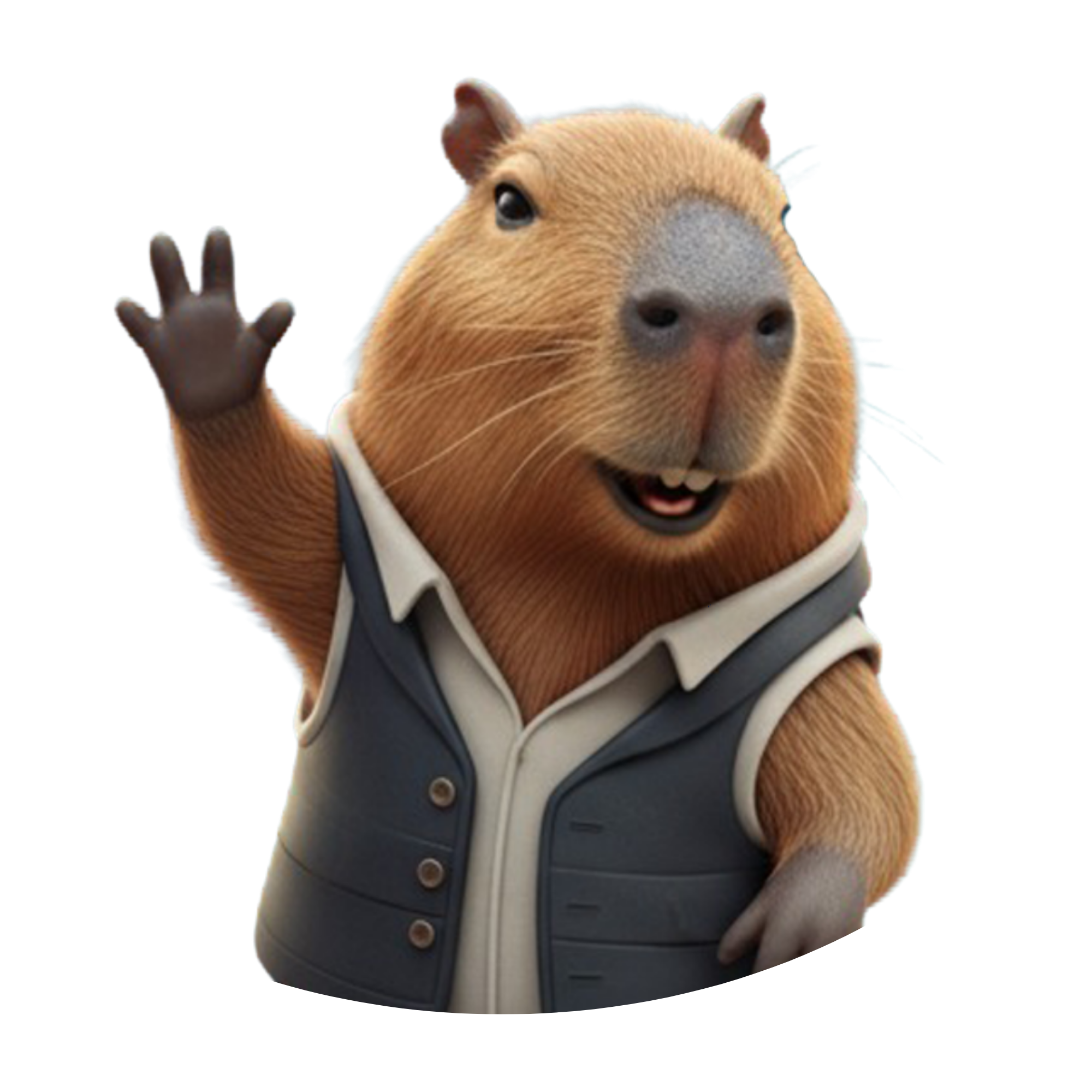 Capibara de Vecigo saludando